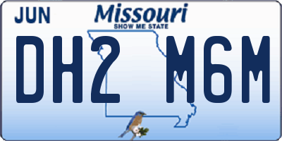 MO license plate DH2M6M