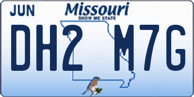 MO license plate DH2M7G