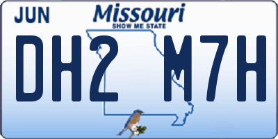MO license plate DH2M7H