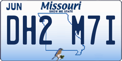 MO license plate DH2M7I