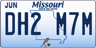 MO license plate DH2M7M