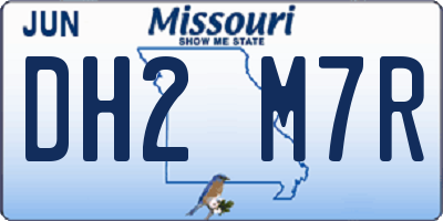 MO license plate DH2M7R