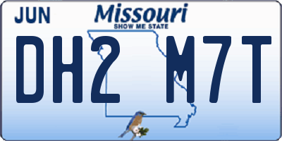 MO license plate DH2M7T
