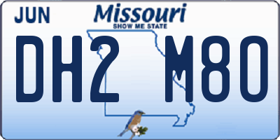 MO license plate DH2M8O
