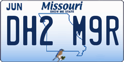 MO license plate DH2M9R