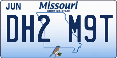 MO license plate DH2M9T