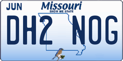 MO license plate DH2N0G