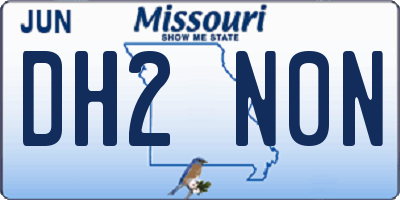 MO license plate DH2N0N