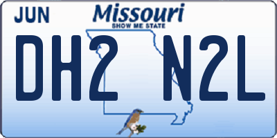 MO license plate DH2N2L
