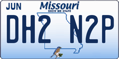 MO license plate DH2N2P