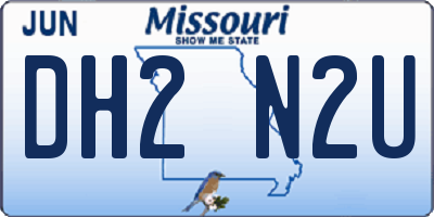 MO license plate DH2N2U