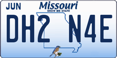 MO license plate DH2N4E