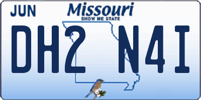 MO license plate DH2N4I