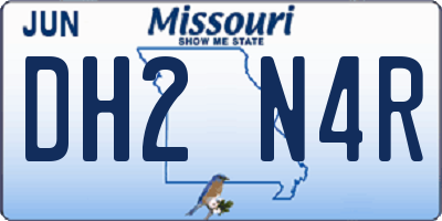MO license plate DH2N4R