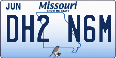 MO license plate DH2N6M