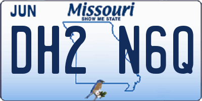 MO license plate DH2N6Q