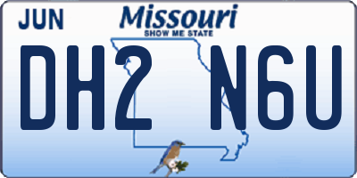 MO license plate DH2N6U