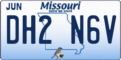 MO license plate DH2N6V