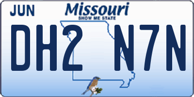 MO license plate DH2N7N