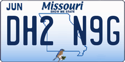 MO license plate DH2N9G