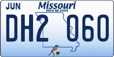 MO license plate DH2O6O