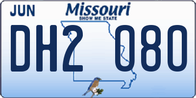MO license plate DH2O8O