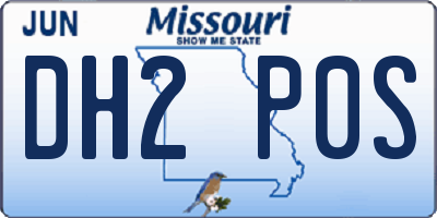 MO license plate DH2P0S