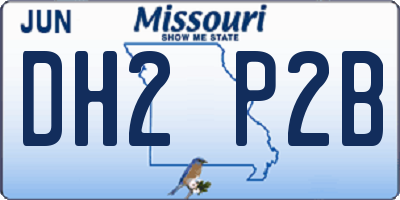 MO license plate DH2P2B