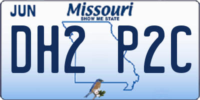 MO license plate DH2P2C