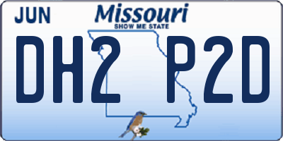 MO license plate DH2P2D