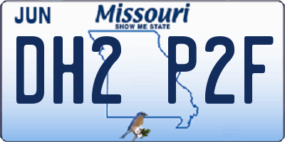 MO license plate DH2P2F
