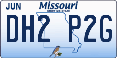 MO license plate DH2P2G