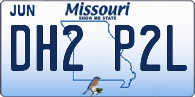 MO license plate DH2P2L