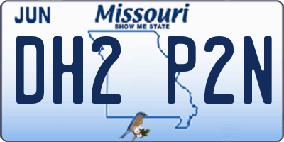 MO license plate DH2P2N