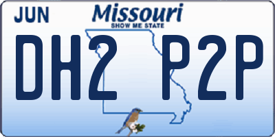 MO license plate DH2P2P