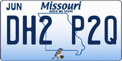MO license plate DH2P2Q