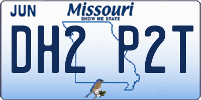 MO license plate DH2P2T