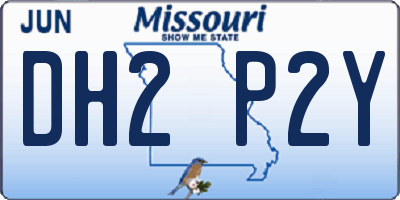 MO license plate DH2P2Y