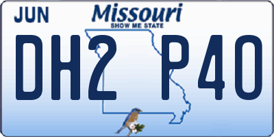 MO license plate DH2P4O