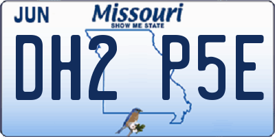 MO license plate DH2P5E