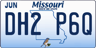 MO license plate DH2P6Q