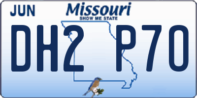 MO license plate DH2P7O