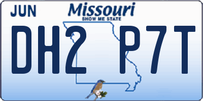 MO license plate DH2P7T