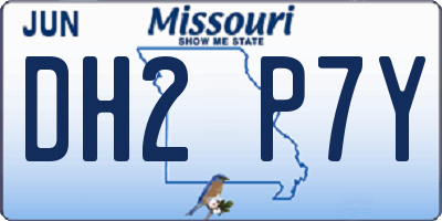 MO license plate DH2P7Y