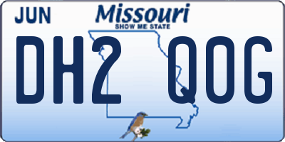 MO license plate DH2Q0G