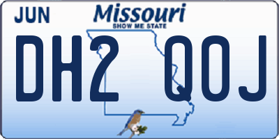 MO license plate DH2Q0J