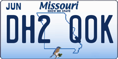 MO license plate DH2Q0K
