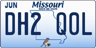 MO license plate DH2Q0L