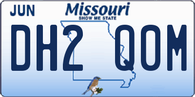 MO license plate DH2Q0M