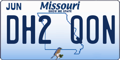 MO license plate DH2Q0N